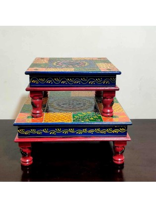 Rajasthani Wooden Chowki Set