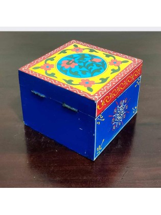 Wooden Box Painted With Tile FTD