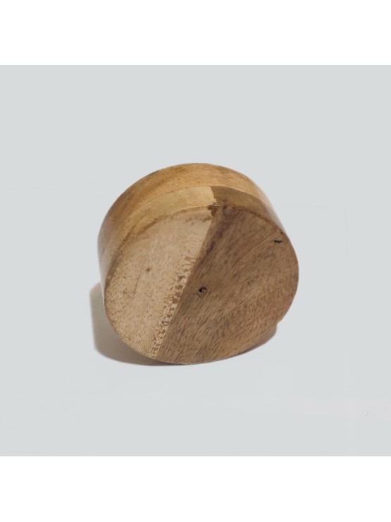 Wooden Round Shape Brown Tea Light Candle Holder for Home Decoration