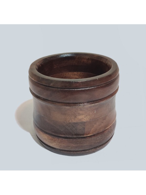 Wooden Flower Pot Vintage Indian Grinder Pot Indian Wooden Home Decor Mortar Old