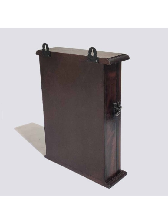 Key box with tile ornament - Design 3 - 27x21x8 cm 